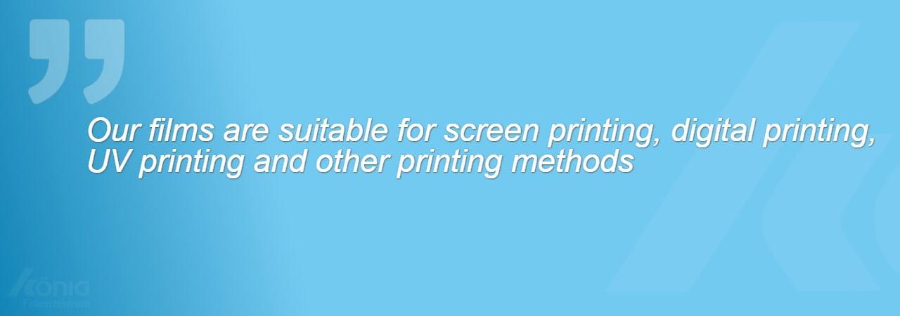 Our Label films are suitable for screen printing, digital printing, UV printing and other printing methods