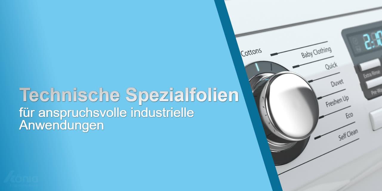 Ein Bild mit dem Text - Technische Spezialfolien für anspruchsvolle industrielle Anwendungen.
